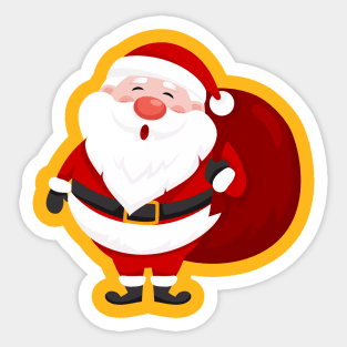 Cartoon Santa- Ho Ho Ho Sticker